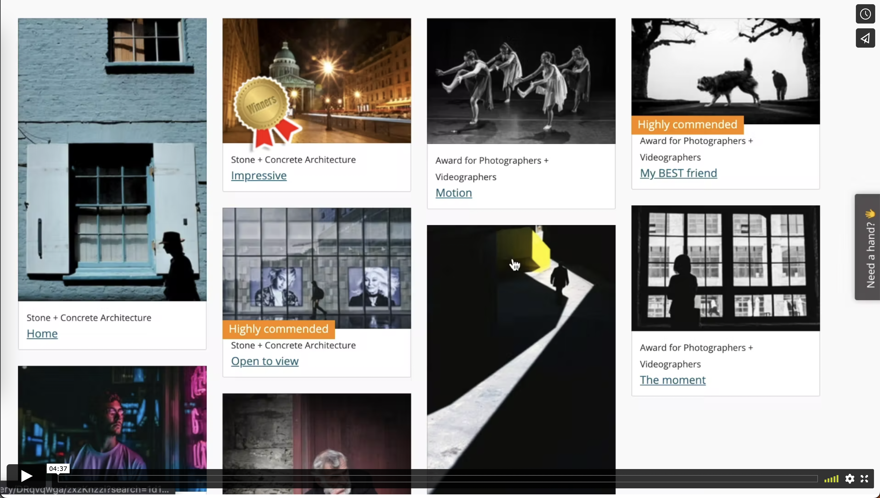 Judging evaluation experience