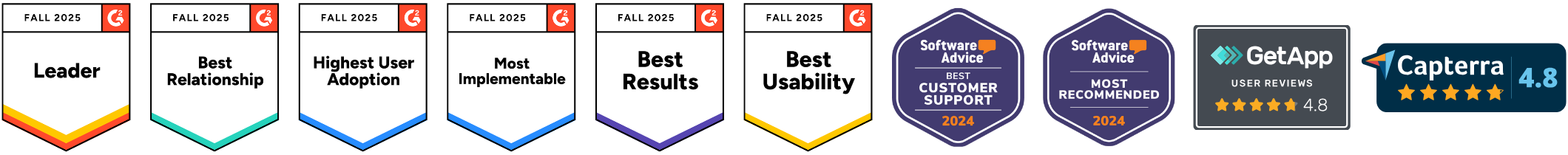<br />Awards management software badges fall 2025 1